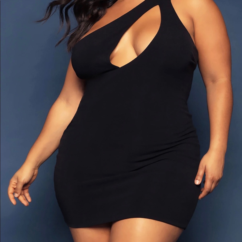 NWT FASHION NOVA CUT ME IN ONE SHOULDER MINI DRESS SIZE L